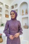 (1139 Balık) Simli Güpürlü  Lila
