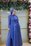 (5097) Kabarık Abiye  İndigo