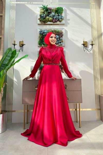 Ahu Abiye  Kırmızı