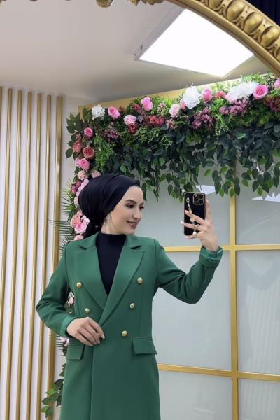 Blazer Ceket Zümrüt