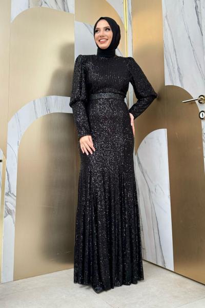 Bym Payet Abiye Siyah