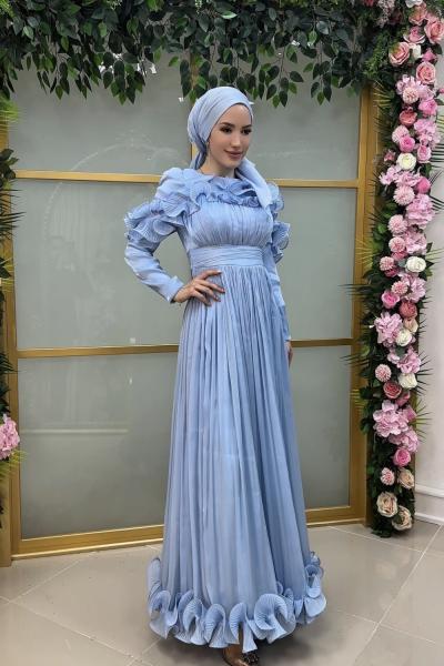 Çiçek abiye Bebe Mavisi