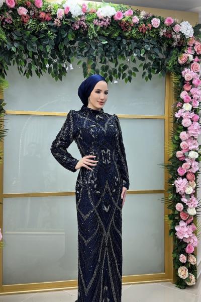 Filiz Abiye Lacivert