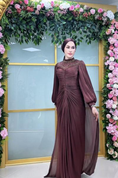 Hazal Abiye Kahverengi
