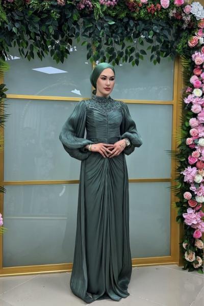 Hazal Abiye Mint Yeşili