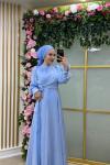 Kolu Taşlı Suzan Abiye  Bebe Mavisi