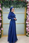 Kolu Taşlı Suzan Abiye  Lacivert