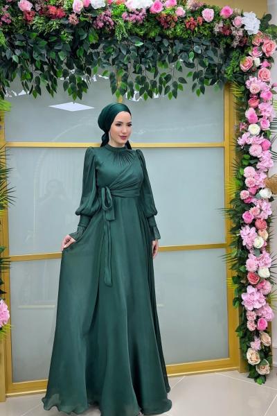 Kolu Taşlı Suzan Abiye  Zümrüt