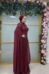 Melek abiye Bordo