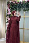Melek abiye Bordo