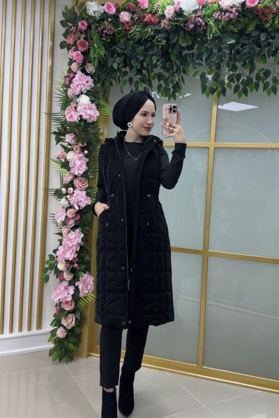 modaperfect combo kumaş yelek 110 cm kod:25815 Siyah