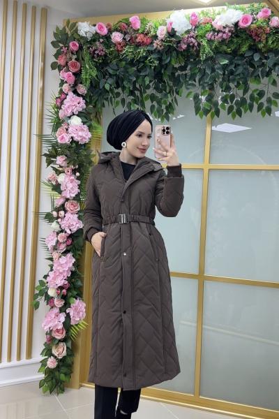modaperfect combo kumaş kaban 120 cm kod:25805  Kahverengi