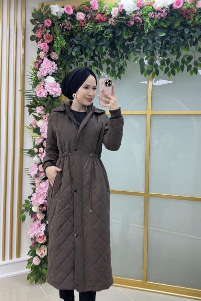 modaperfect combo kumaş kaban 120 cm kod:25800 Kahverengi