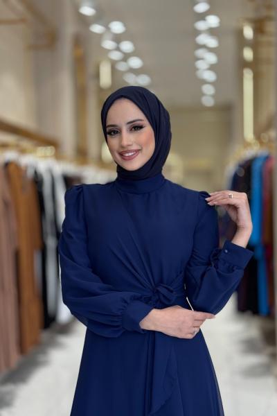 Şifon Şal Lacivert