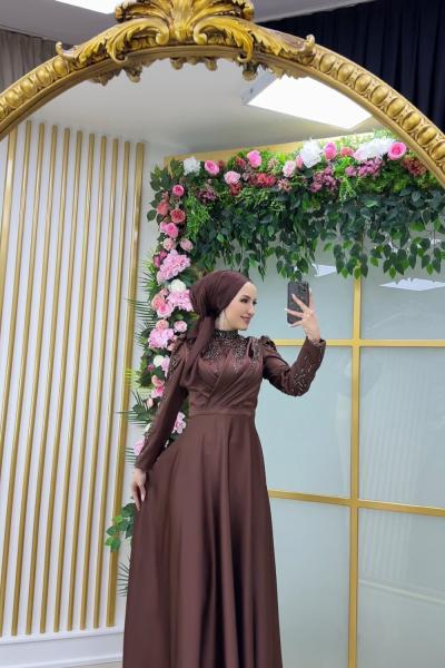 Zümra Abiye Kahverengi