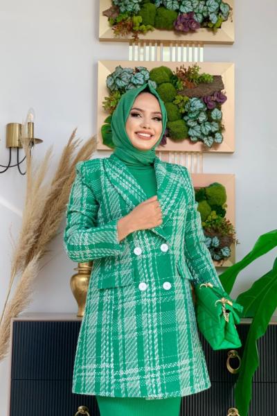 zümrüt tüvit ceket Zümrüt